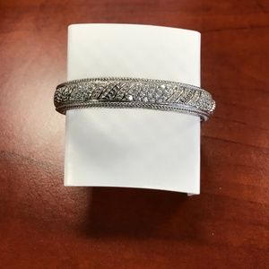 Judith Ripka Diamonique sterling silver cuff